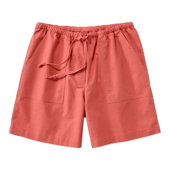L.L. Bean Women's Original Sunwashed Shorts, Canvas in Mineral Red - Picture 7 of 8